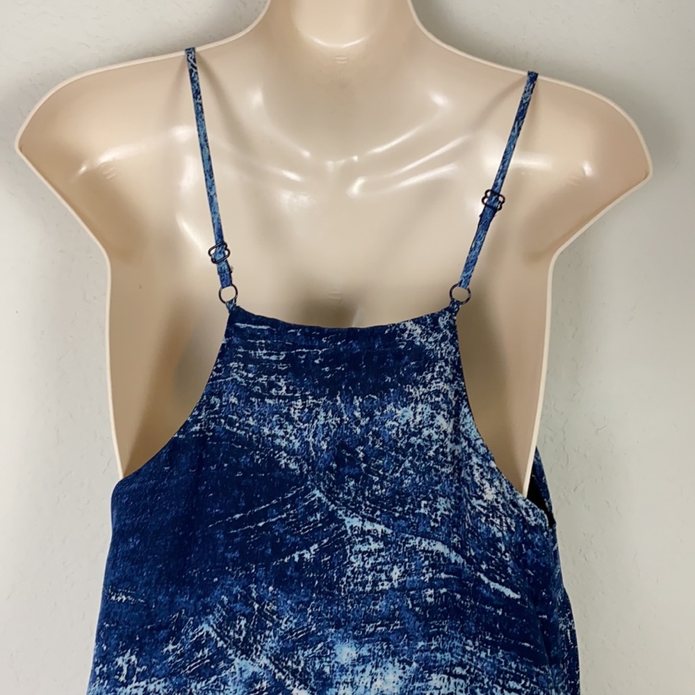 Anthropologie Navy Blue Tie-Dye Maxi Dress - Picture 7 of 9